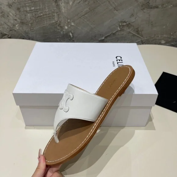 Celine white women's sandals